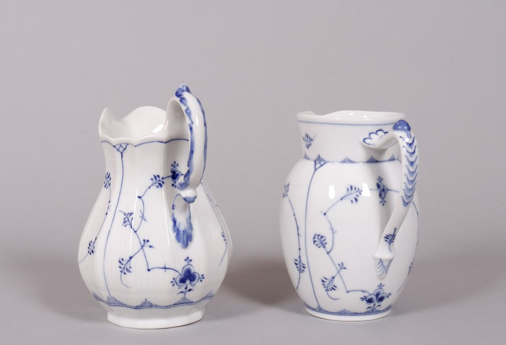 Mixed lot of porcelain, Royal Copenhagen, decor "Blue Fluted", 20th C., 4-pcs. - Image 3 of 6