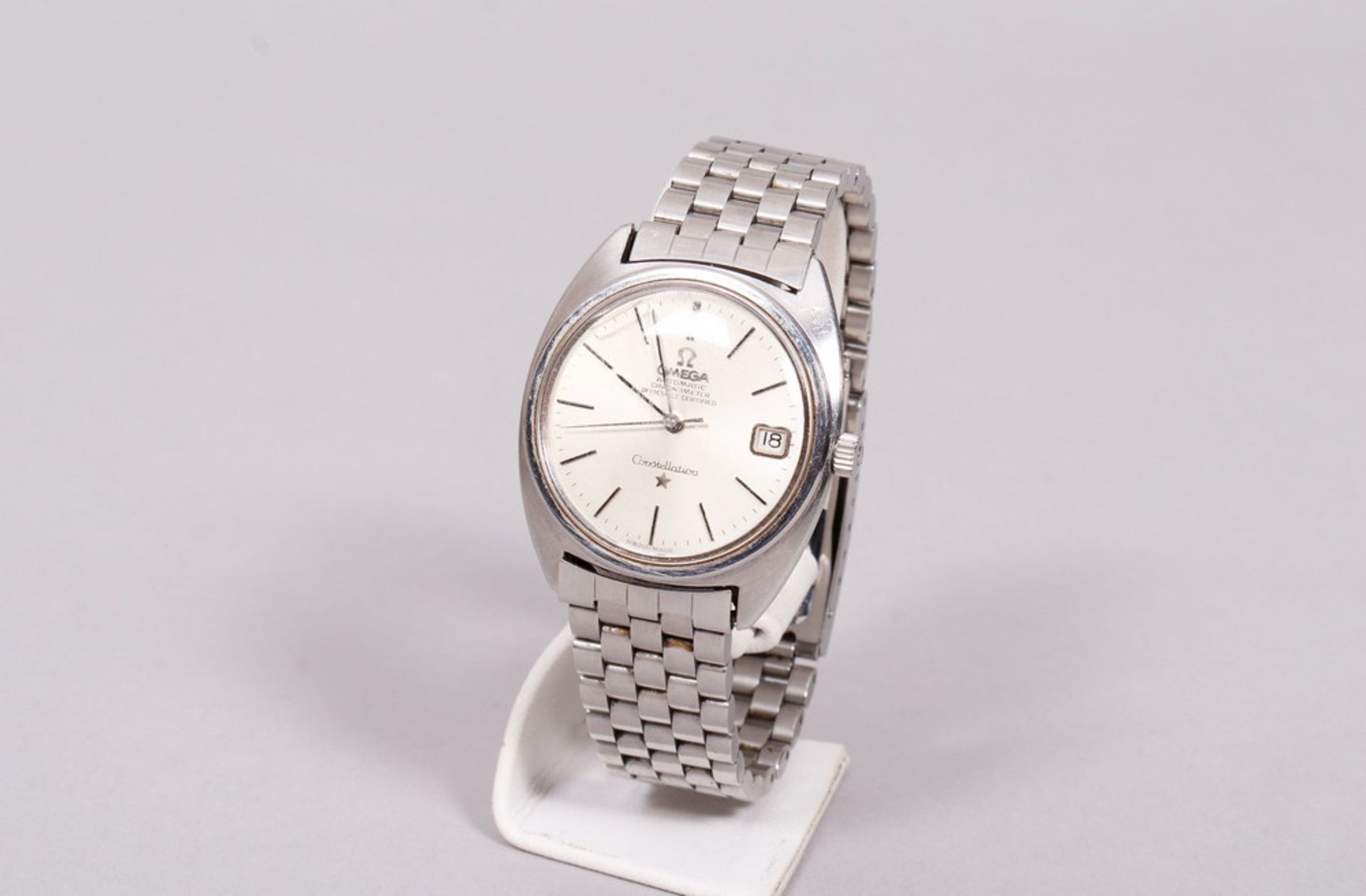 Men's wristwatch, stainless steel, Omega Constellation Automatic Chronometer