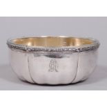 Bowl, 800 silver/glass, German, early 20th C.