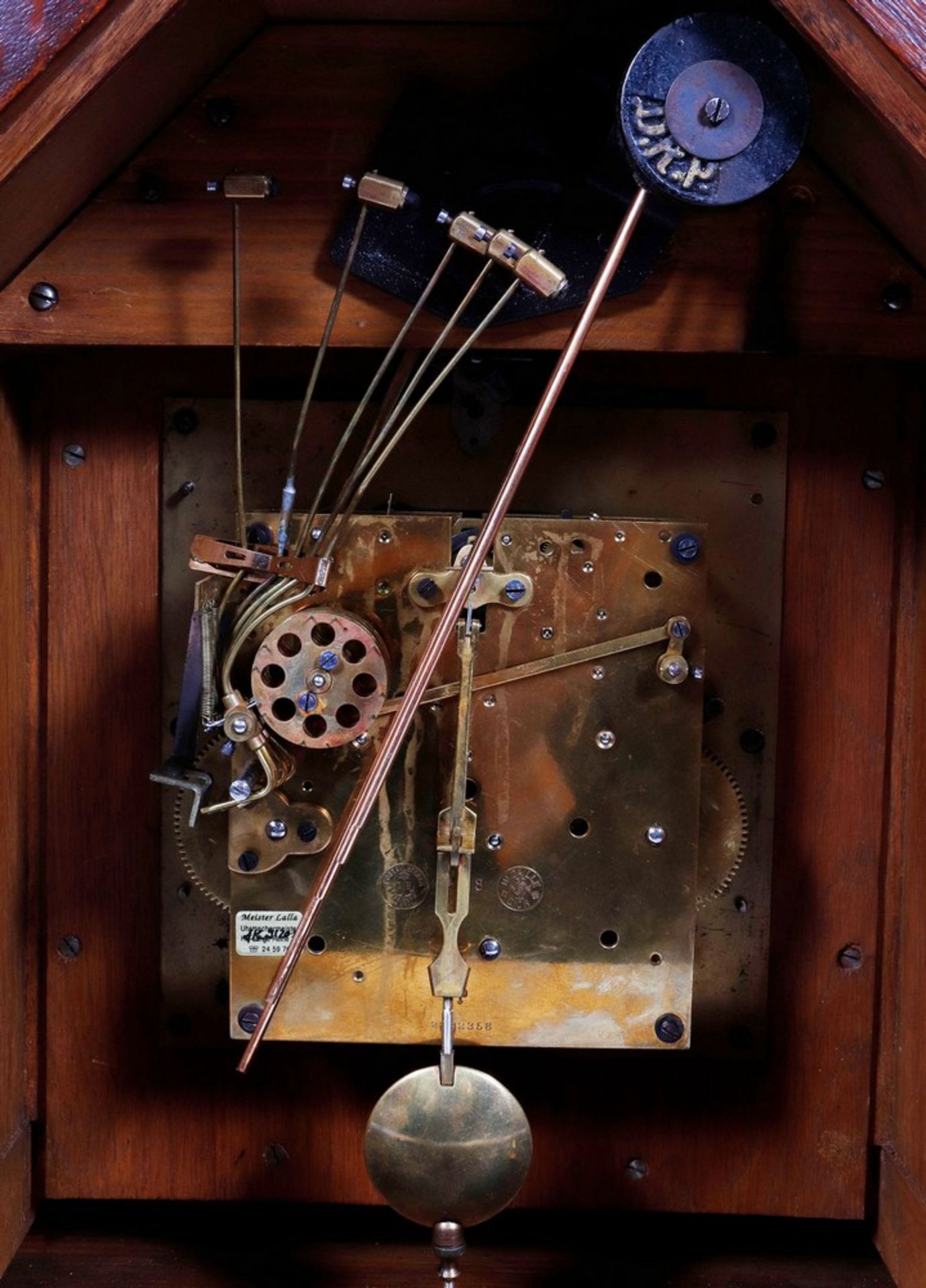 Bracket clock, Gustav Becker, c. 1900 - Image 7 of 10