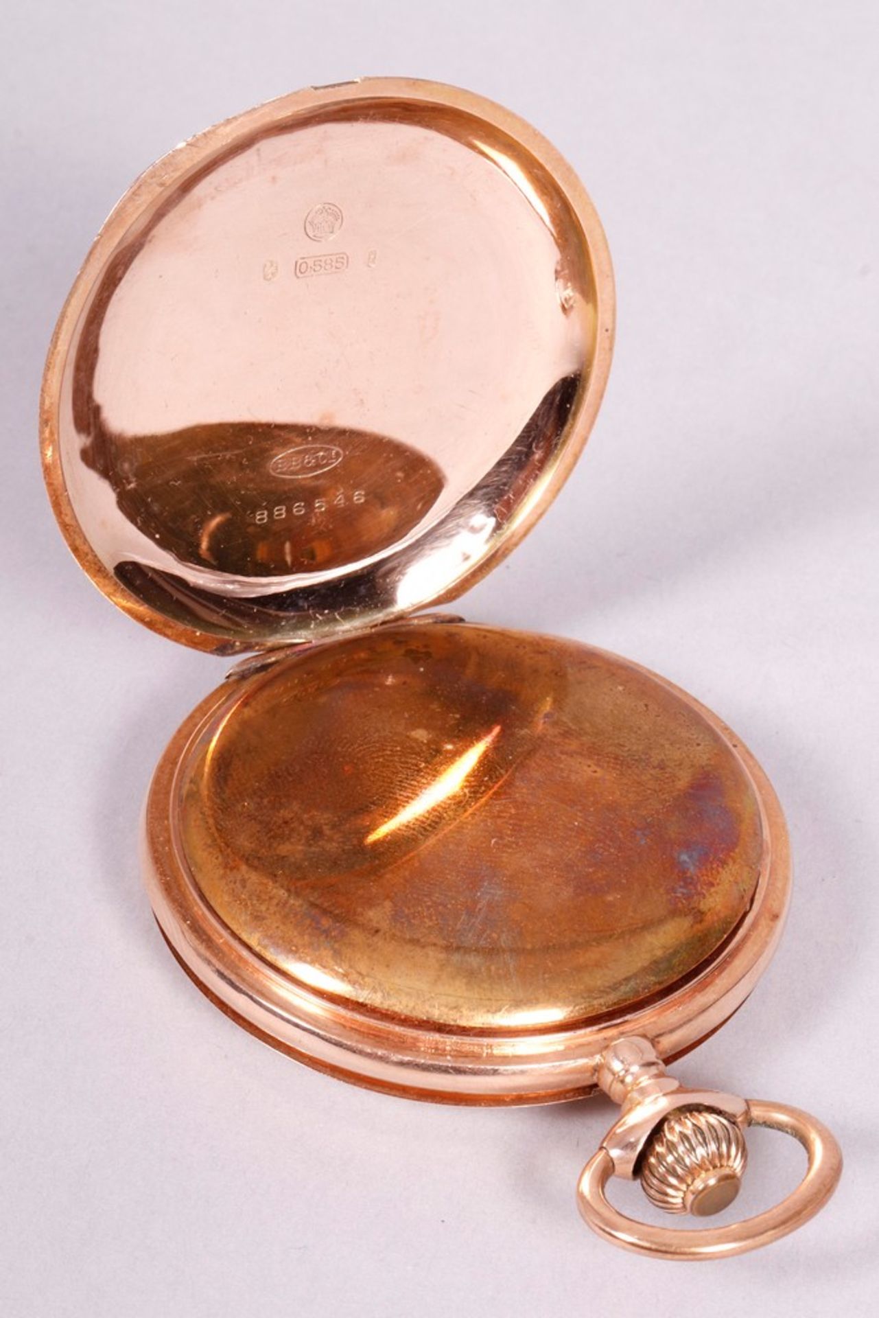 Hunter pocket watch, 585 gold, BB & Cie. - Image 4 of 6