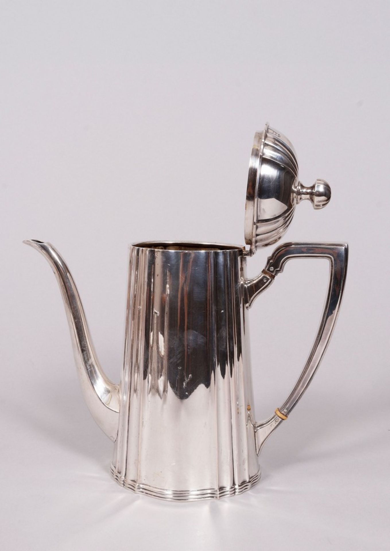 Kaffee/Teekern, 800er Silber, Gottlieb Kurz, Schwäbisch Gmünd, um 1920/30  - Bild 4 aus 9