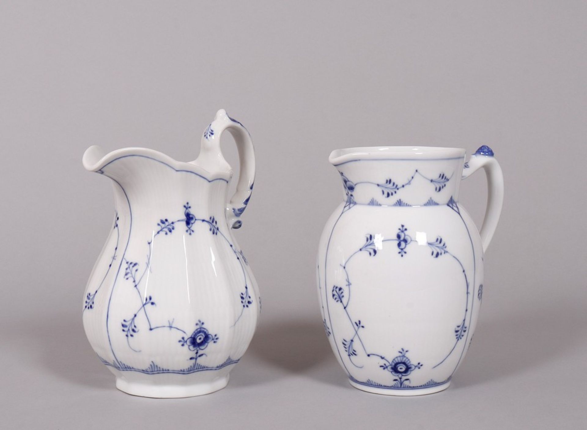 Mixed lot of porcelain, Royal Copenhagen, decor "Blue Fluted", 20th C., 4-pcs. - Image 2 of 6