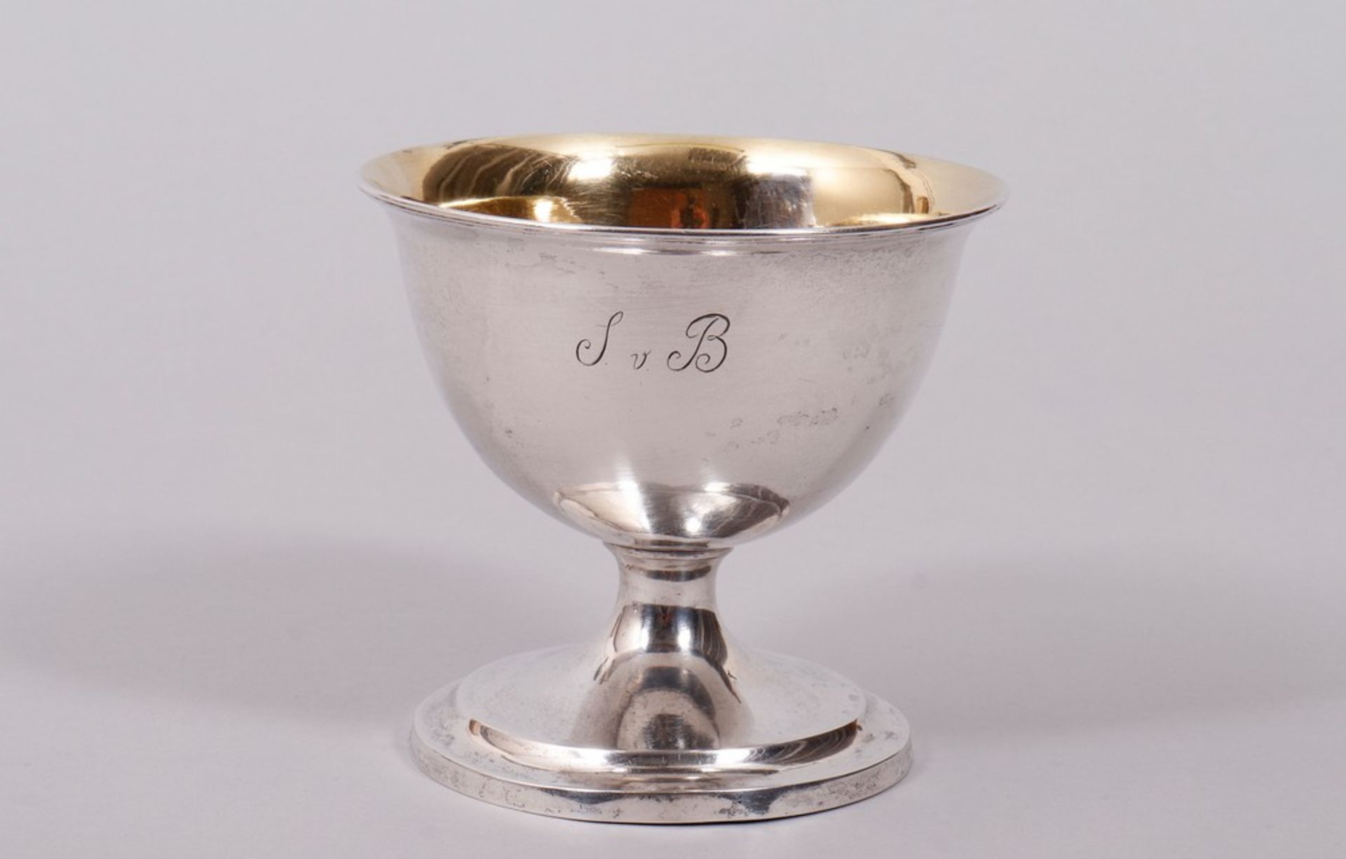 Footed bowl, silver, 13 Loth, Johann Martin Schott, Frankfurt a. M., c. 1820/30 - Image 2 of 4
