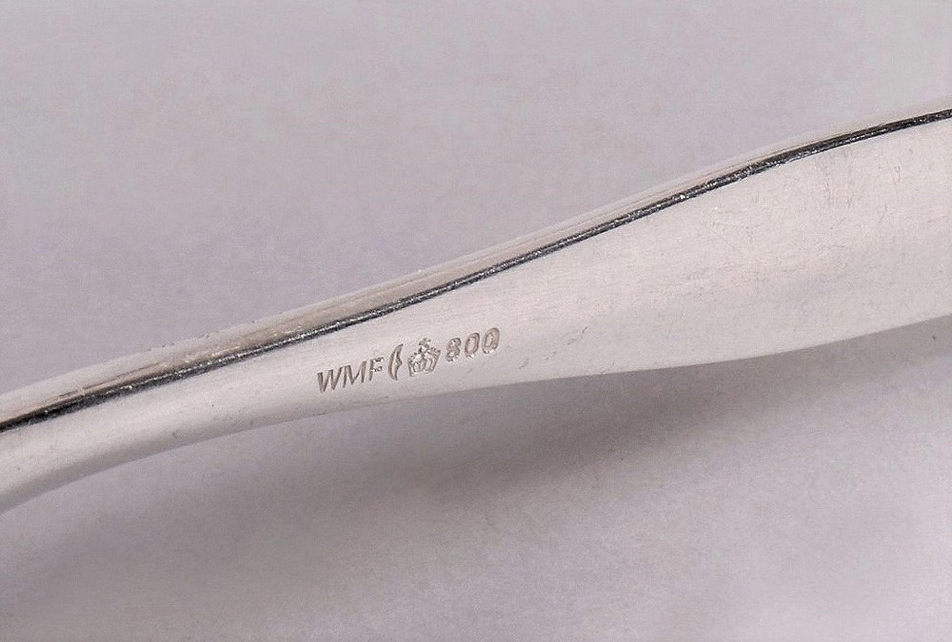 8 Mokkalöffel, 800er Silber, Entwurf Wilhelm Wagenfeld (1950/51) für WMF, Mitte 20.Jh. - Bild 4 aus 4