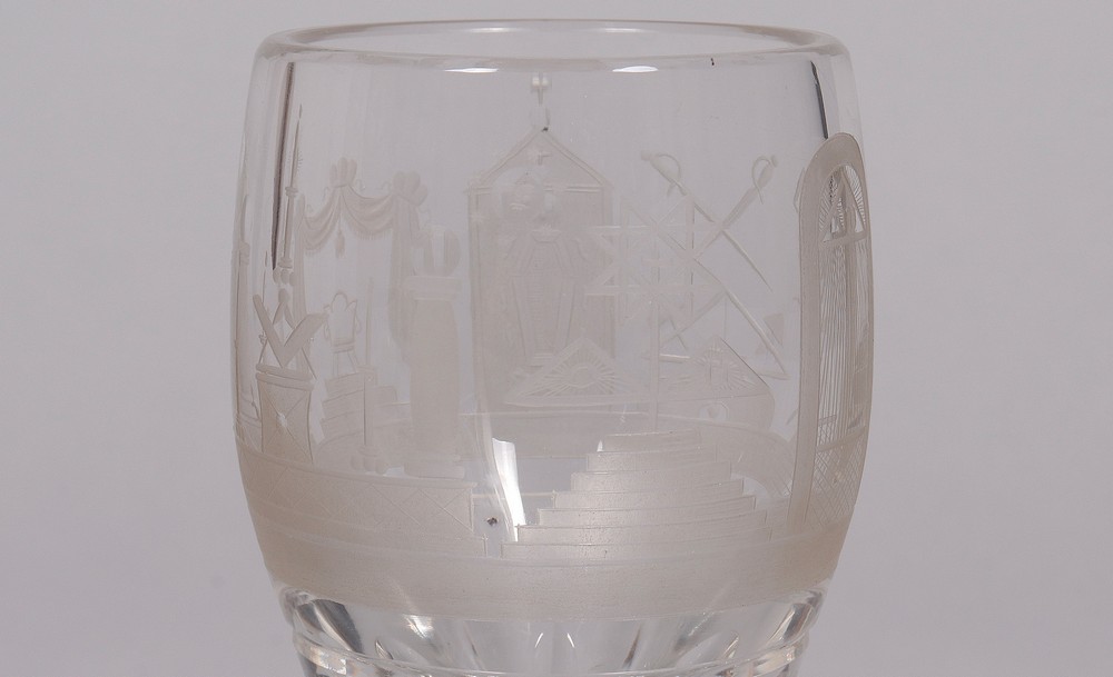 Masonic glass, probably German, late 19th C. - Image 2 of 4