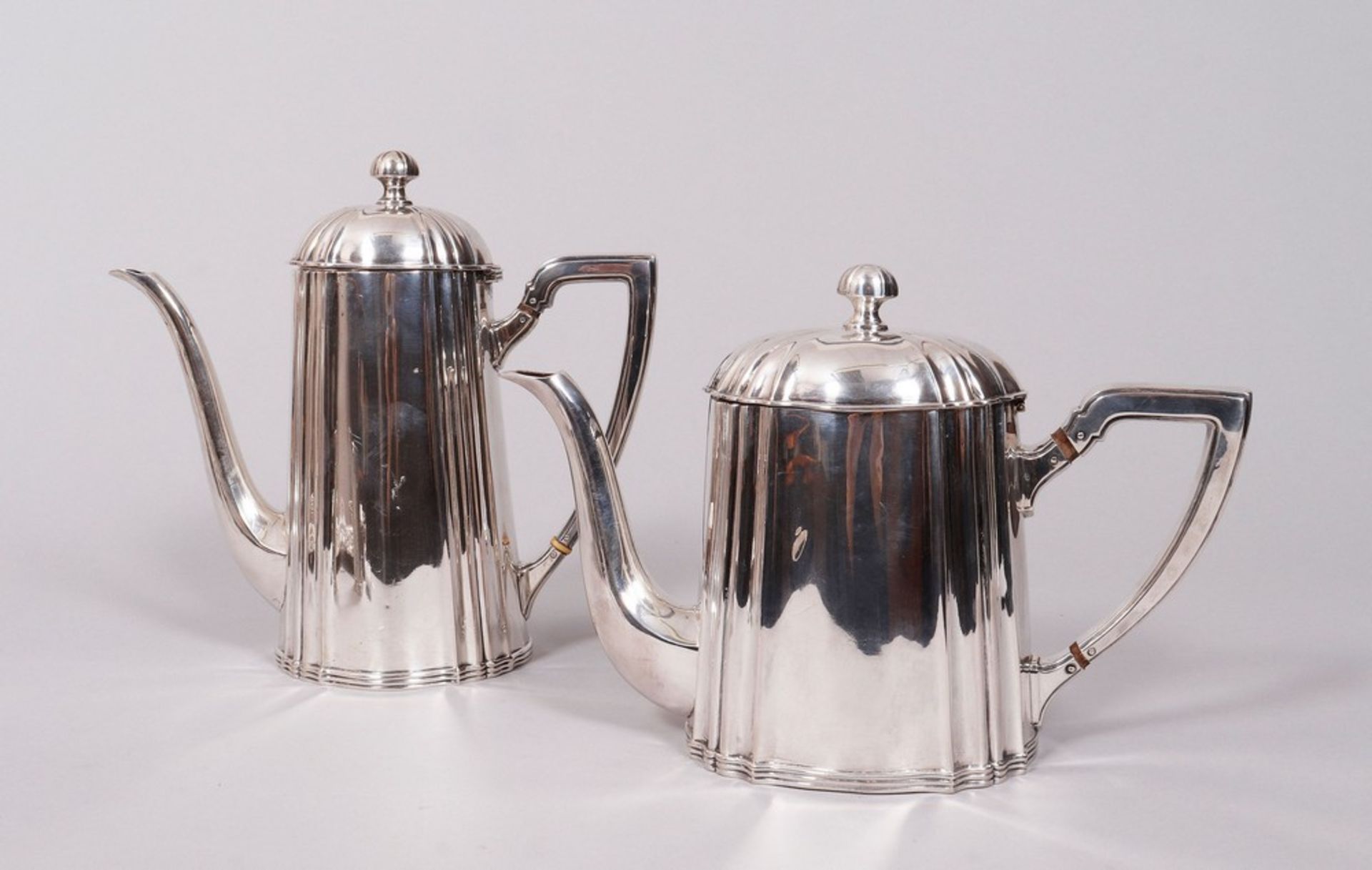 Kaffee/Teekern, 800er Silber, Gottlieb Kurz, Schwäbisch Gmünd, um 1920/30  - Bild 2 aus 9