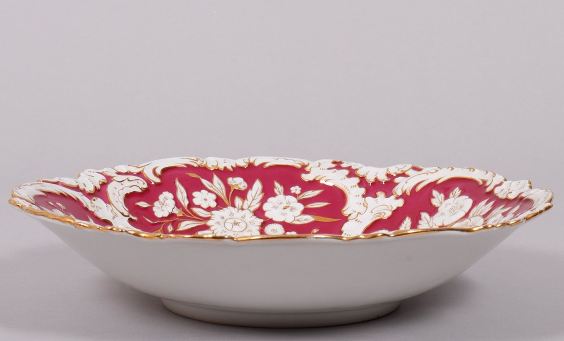 Relief bowl, Meissen, floral decoration, 20th C., 2nd quality - Image 3 of 5