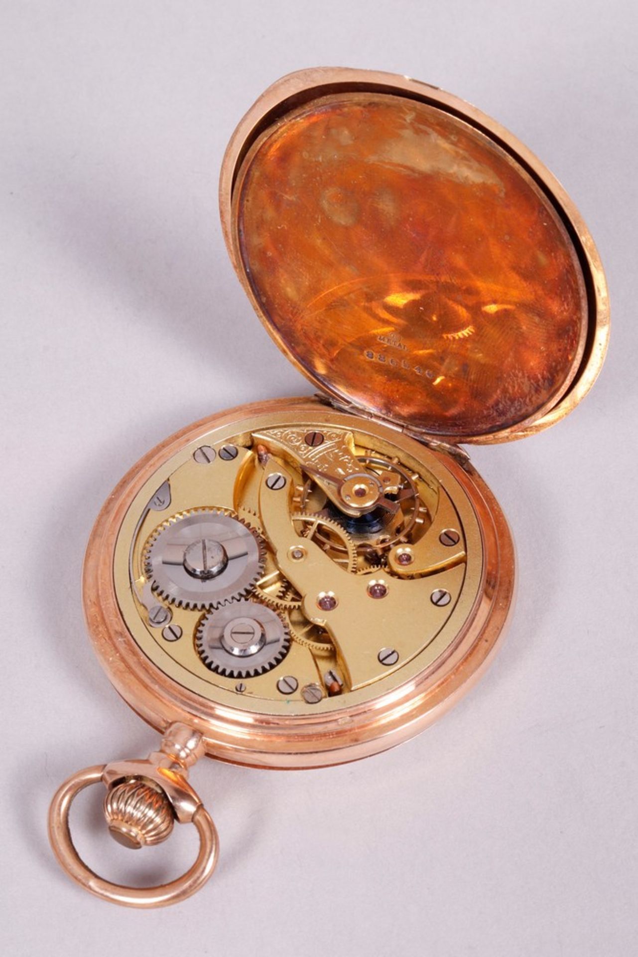 Hunter pocket watch, 585 gold, BB & Cie. - Image 5 of 6