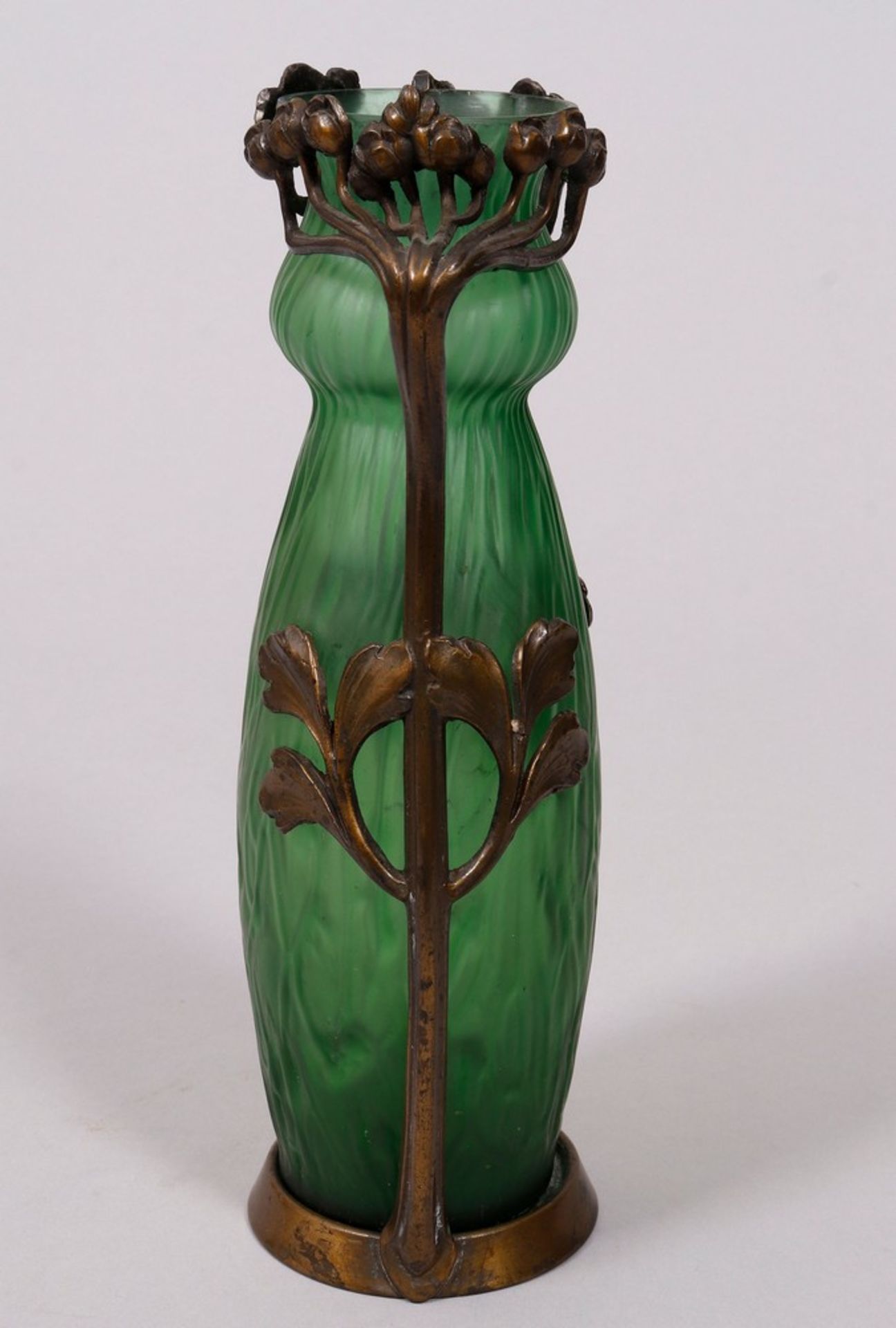 Jugendstil-Vase, wohl Böhmen, um 1900  - Bild 3 aus 4