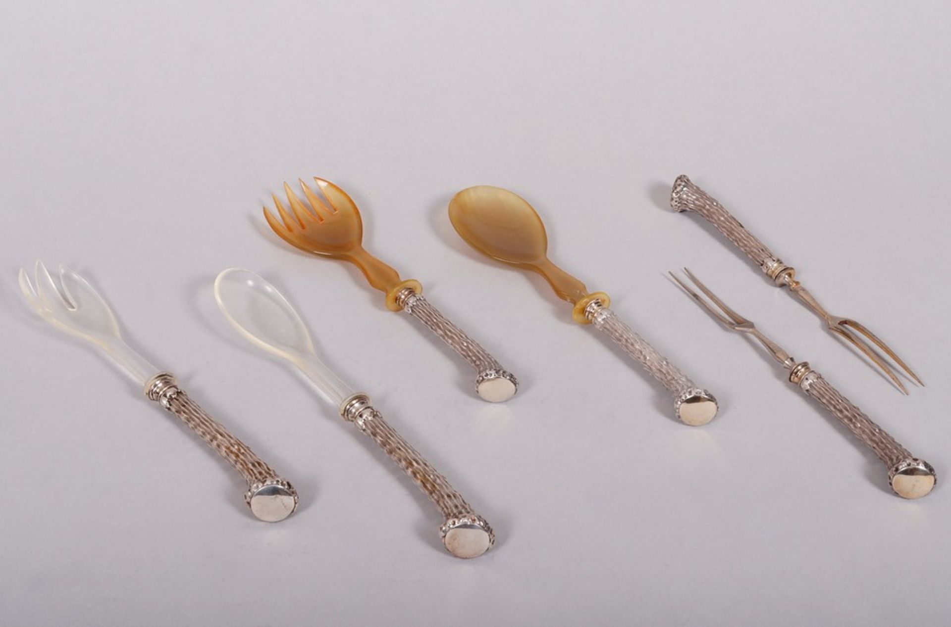 Lot serving cutlery, 800 silver, Wilhelm Binder, 1st half 20th C.