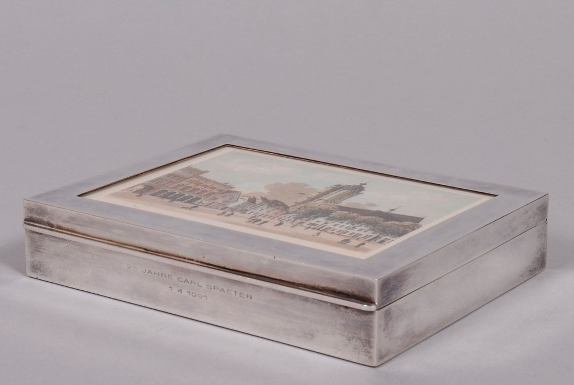 Cigarette box, 925 silver, Emil Brenk, Pforzheim, 20th C. - Image 3 of 4