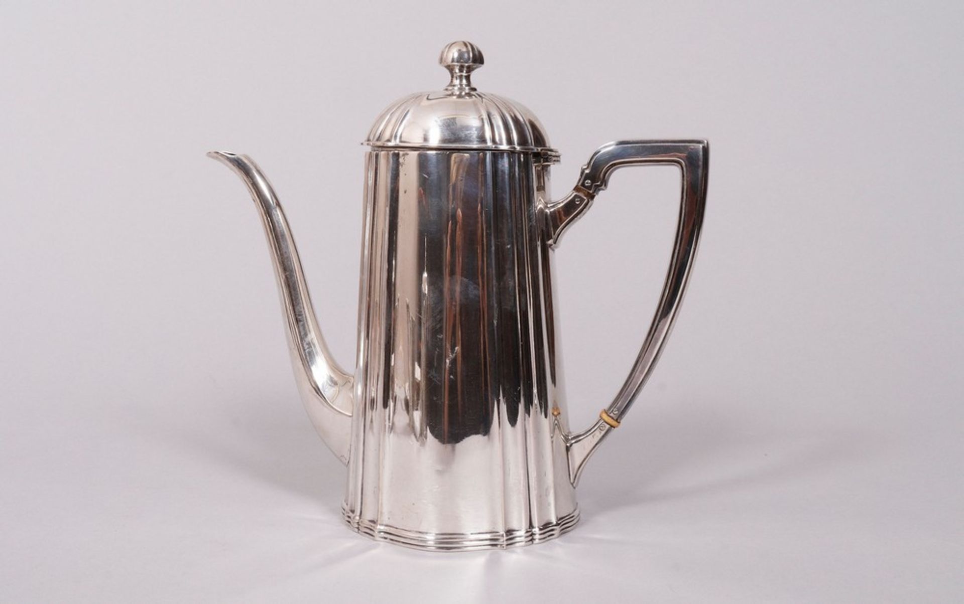 Kaffee/Teekern, 800er Silber, Gottlieb Kurz, Schwäbisch Gmünd, um 1920/30  - Bild 3 aus 9