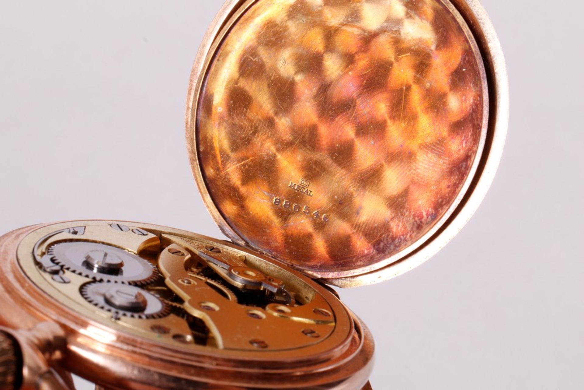 Hunter pocket watch, 585 gold, BB & Cie. - Image 6 of 6