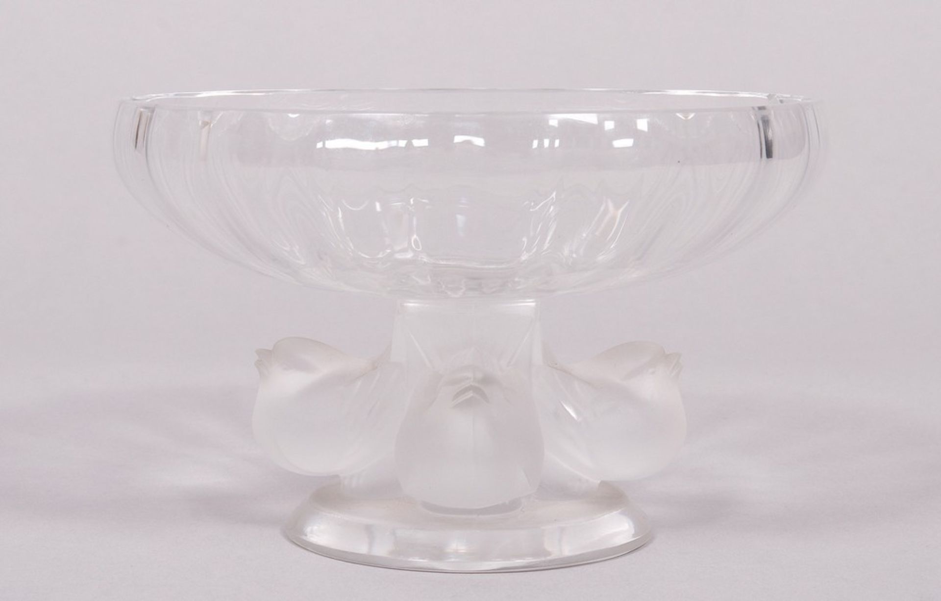 Small footed bowl, Lalique, France, 20th C., model "Nogent"