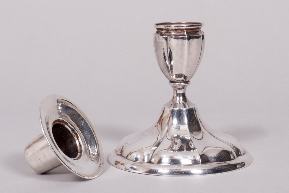 Candlestick, 800 silver, Jakob Grimminger, Schwäbisch Gmünd, 1st half 20th C. - Image 2 of 3