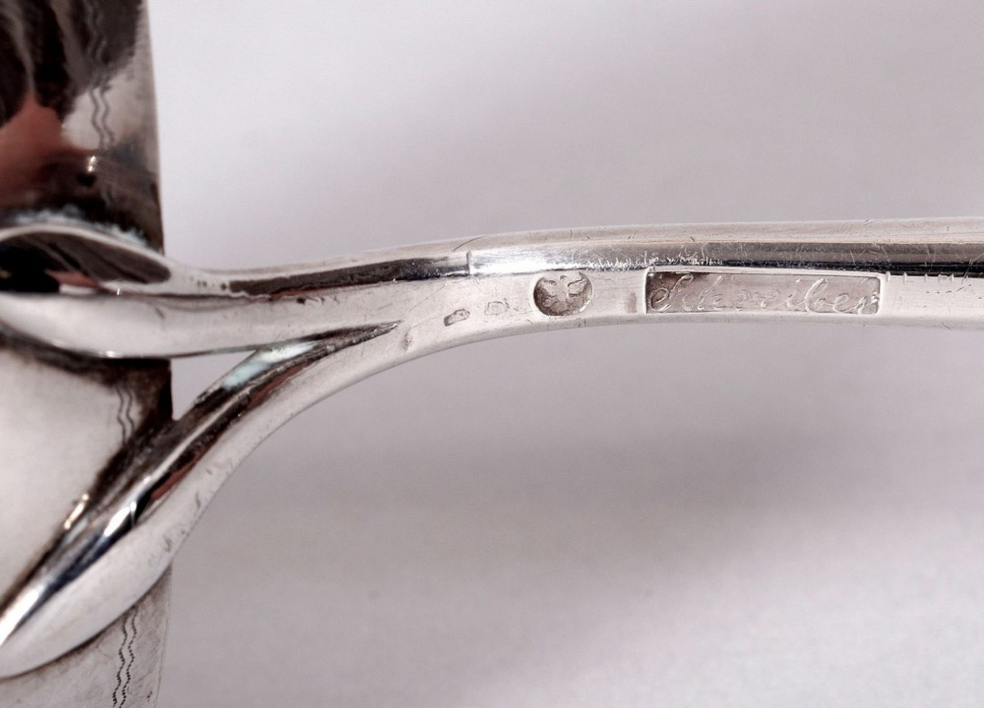 Biedermeier ladle, silver, Johann Gustav Carl Schreiber, Lübeck, c. 1830 - Image 5 of 5