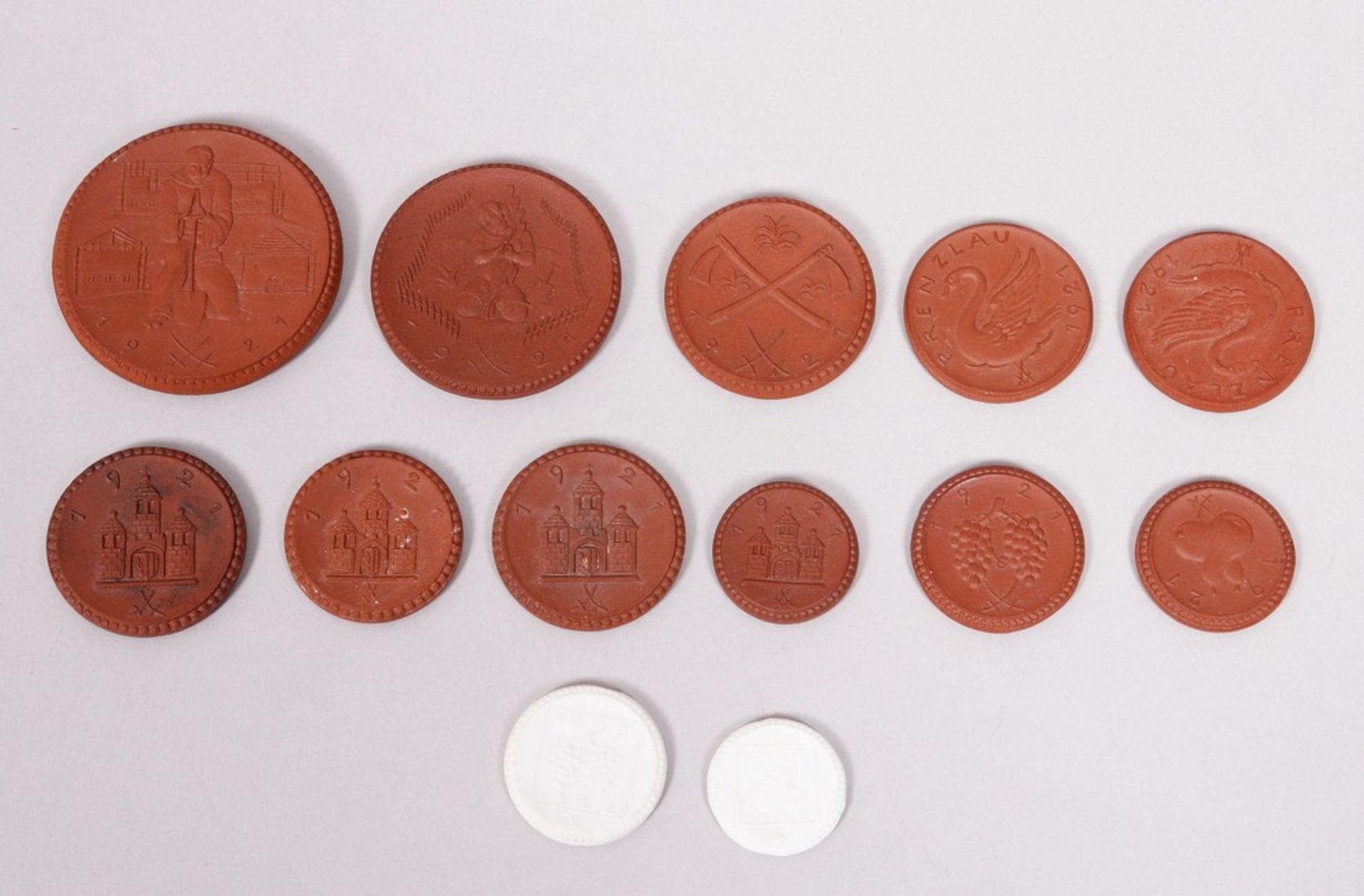 13 Notgeld-/Spendenmünzen, Meissen, um 1921/22  - Bild 2 aus 5