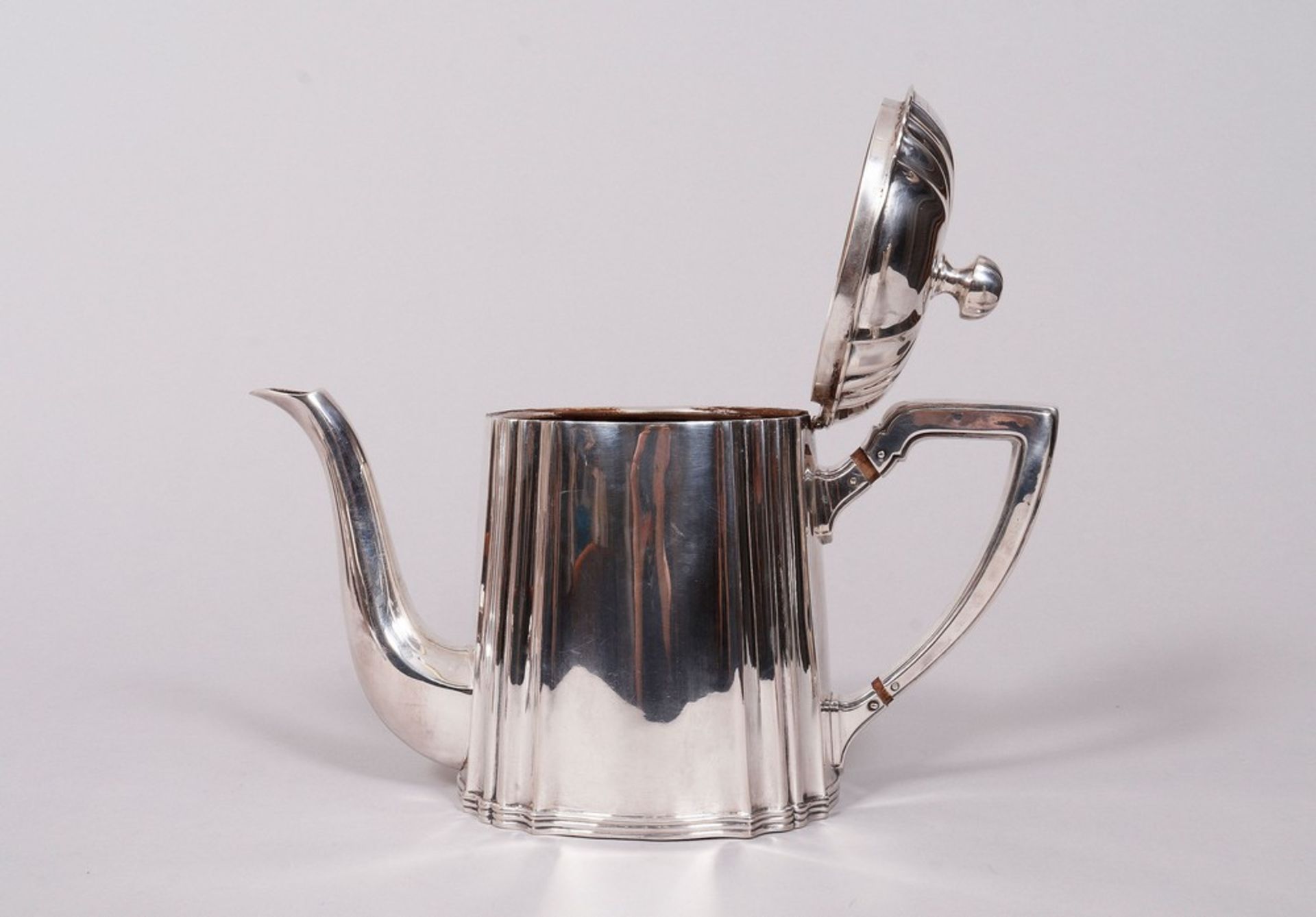 Kaffee/Teekern, 800er Silber, Gottlieb Kurz, Schwäbisch Gmünd, um 1920/30  - Bild 6 aus 9