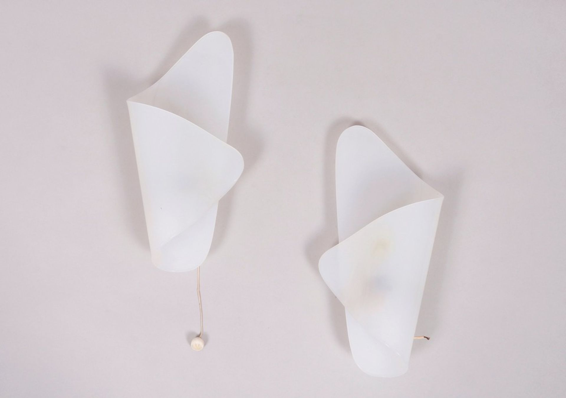 Paar Wandlampen, wohl Hanns Hoffmann Lederer (1899, Jena - 1970, Esseratsweiler) für HL-Leuchten, D
