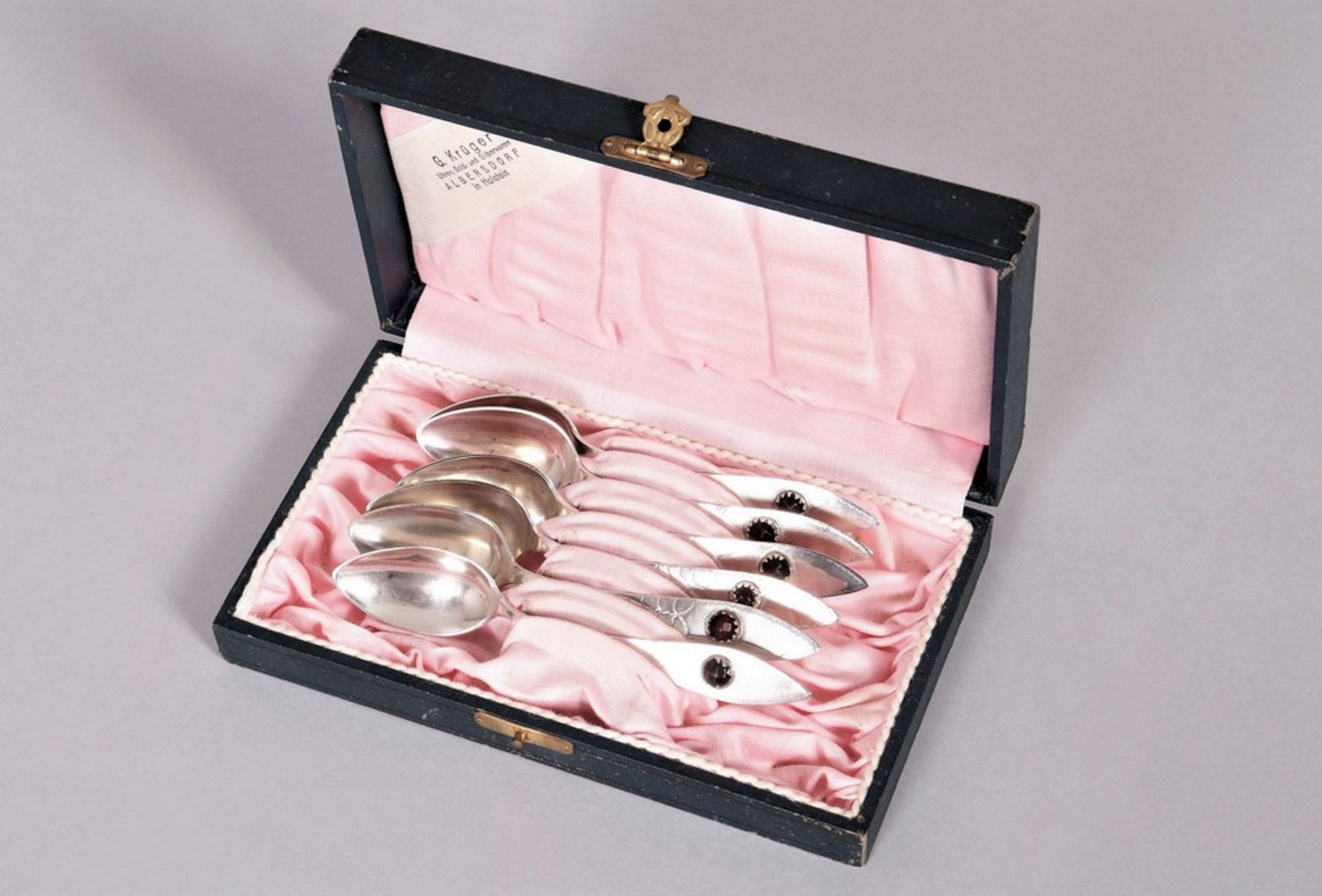 6 coffee spoons, so-called "Friesen spoons", silver, probably Floris, Husum, among others, 1st half - Image 4 of 6