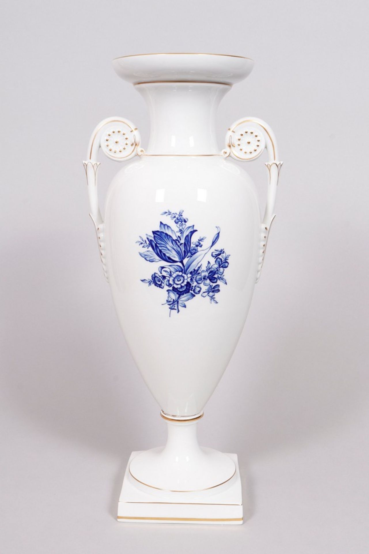 Amphorenvase, Meissen, Dekor "Aquatinta", spätes 20.Jh. - Bild 2 aus 7