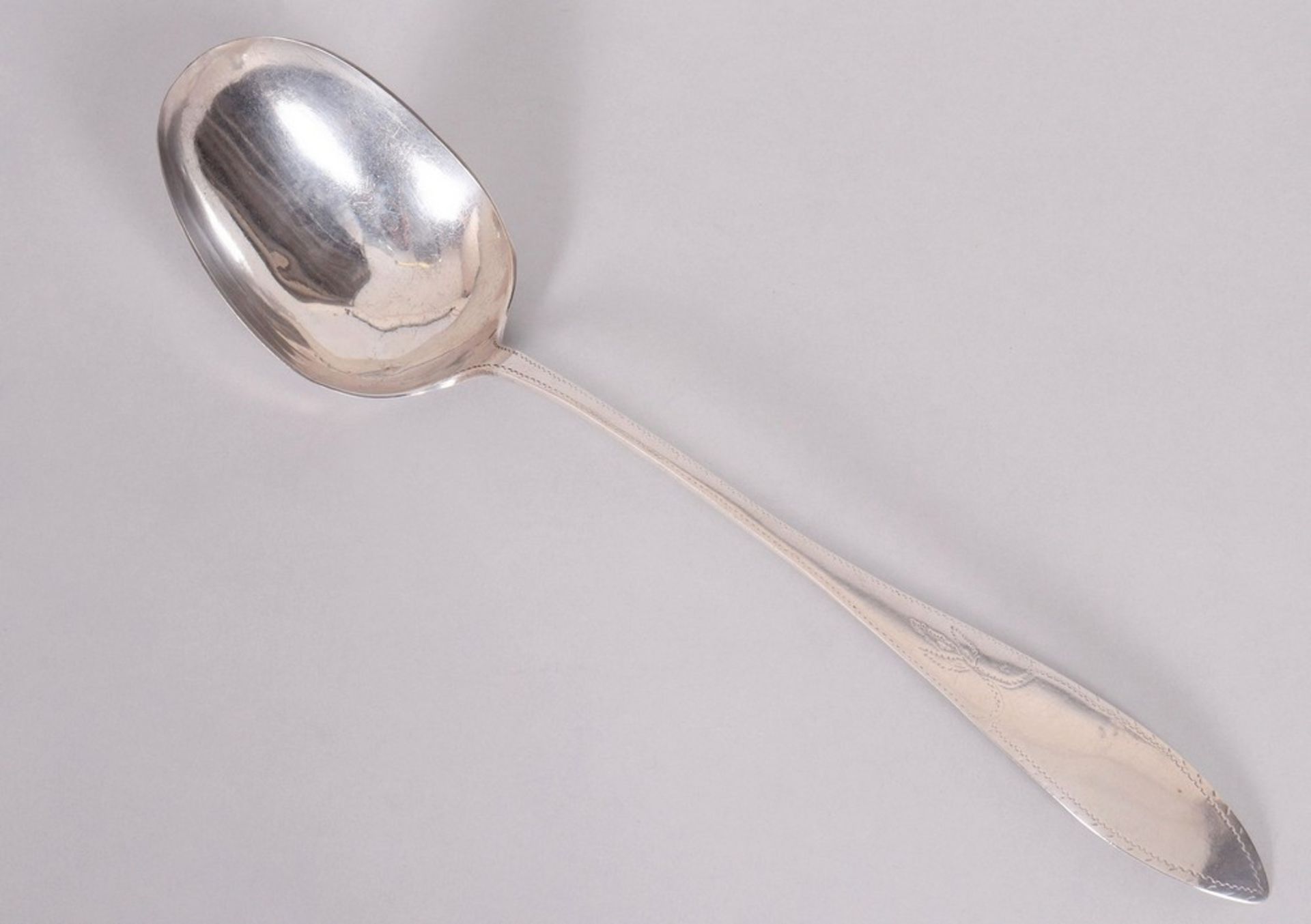 Large serving spoon, silver, German, 1st half 19th C.