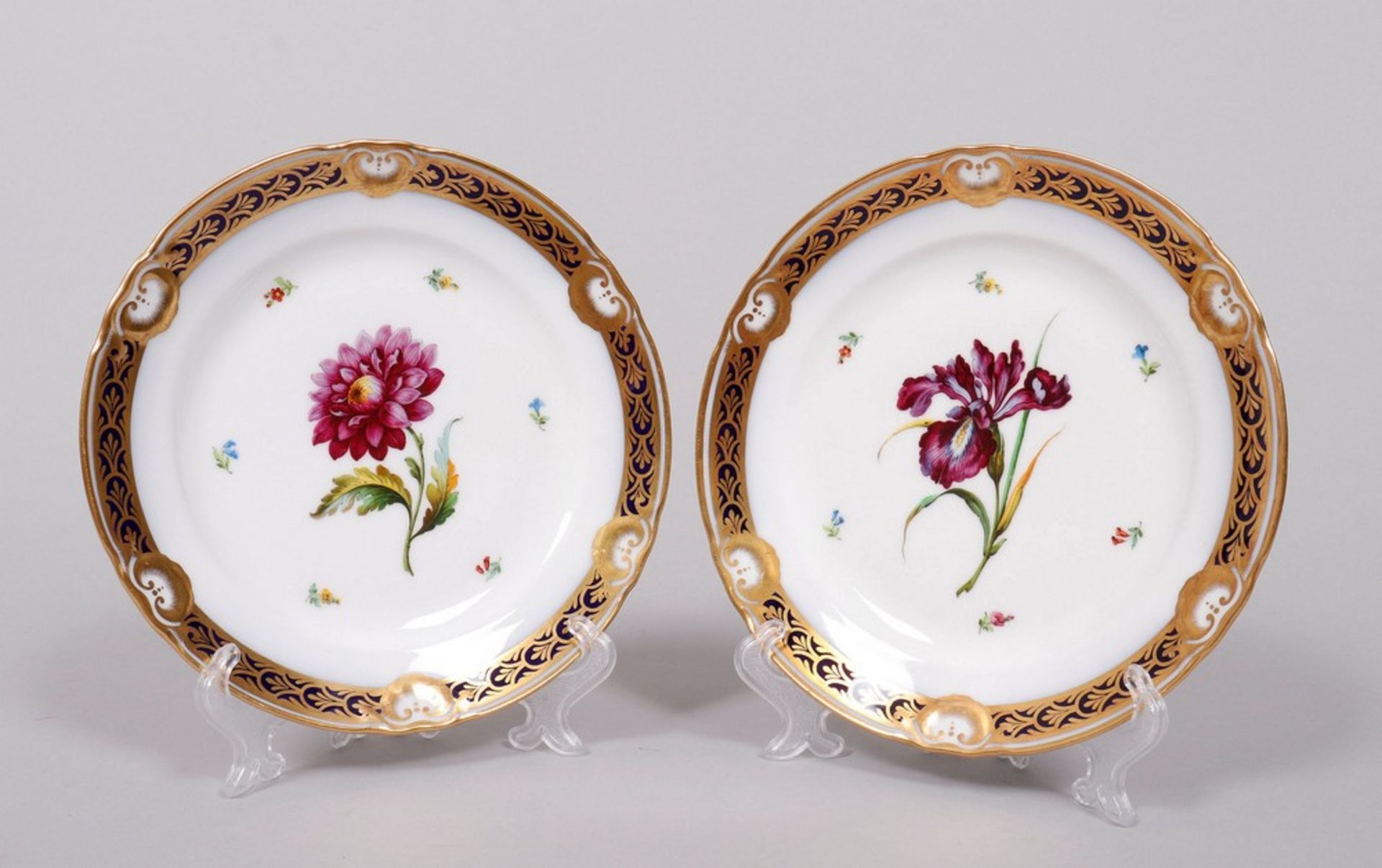 11 cake plates, Imperial Vienna, c. 1808 - Image 9 of 12