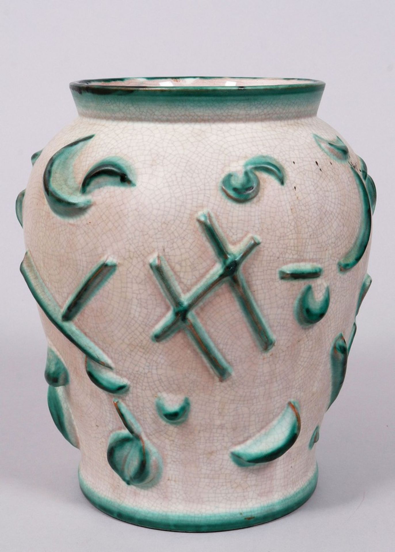 Große Vase, Entwurf Augusta Kaiser (1895, Niederbrechen - 1932, Wiesbaden) für Kieler Kunst-Keramik - Bild 2 aus 4