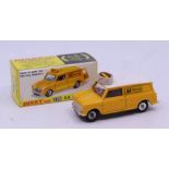 Dinky: A boxed Dinky Toys, AA Mini Van, 274, yellow livery with with roof, box and vehicle both