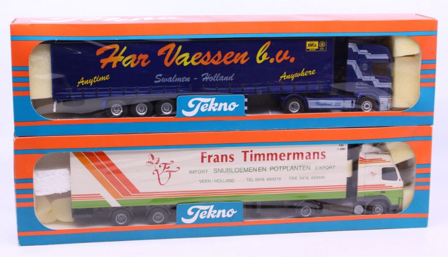 Tekno: A boxed Tekno diecast, Han Vaessen lorry, 1:50 Scale, Made in Holland. Vehicle appears in