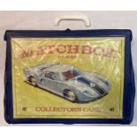 Matchbox: A Matchbox Series carry case, handle detached, containing four trays with forty Matchbox