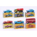 Matchbox: A collection of six boxed Matchbox Superfast 75 vehicles to comprise: Ford Cortina GT