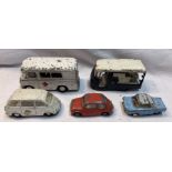 Spot-On: A collection of five Triang Spot-On diecast models to include Wadham Ambulance, E D Milk