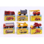 Matchbox: A collection of six boxed Matchbox Series 75 vehicles to comprise: Merryweather Fire