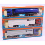 Tekno: A pair of boxed Tekno diecast, Scania lorries, 1:50 Scale, Made in Holland. Together with a
