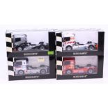 Minichamps: A collection of four boxed Minichamps Race Trucks to comprise: Mercedes-Benz Race