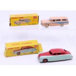 Dinky: A boxed Dinky Toys, Nash Rambler, 173, salmon pink with blue stripe; together with another