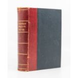 1885 and 1886 Wisden Cricketers Almanack, rebound together as one volume with red leather spine,