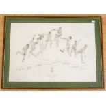 After Paul Vater, Hampshire County Cricket Club, 500 wicket takers, limited edition print,