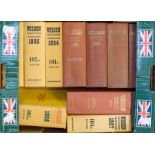 1960-1969 Wisden Cricketers Almanack, hardback except for 1964-67, dust jackets for 65,66 and 68