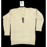 An England long sleeved wool sweater by Simpson of Piccadilly, size 42, worn by Derek Shackleton,