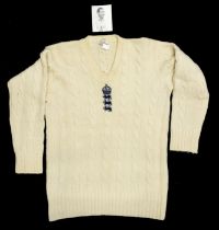 An England long sleeved wool sweater by Simpson of Piccadilly, size 42, worn by Derek Shackleton,