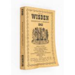 1943 Wisden Cricketers Almanack, linen covers, a very tight clean copy. Only 5600 limp copies