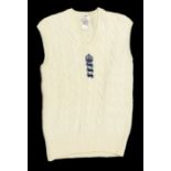 England cricket sleeveless sweater by Simpson of Piccadilly, size 42, worn by Derek Shackleton,