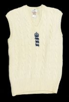 England cricket sleeveless sweater by Simpson of Piccadilly, size 42, worn by Derek Shackleton,
