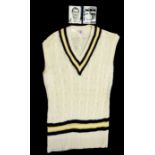 Derek Shackleton's Hampshire County Cricket Club long sleeved wool sweater by Alan Paine of