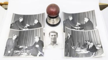 2550 first class wickets for Derek Shackleton, the match ball presented to Derek by