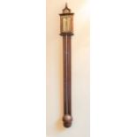 A 19th century mahogany cased barometer by John Noieda 97cm H Please note this item is at an offsite