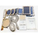 A George V silver four-piece dressing table set, Broadway & Co, Birmingham 1919, comprising